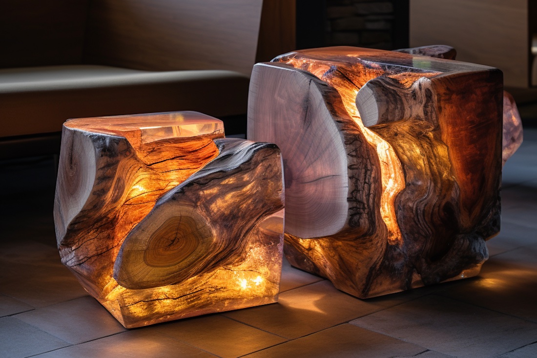 Amber Wood Table